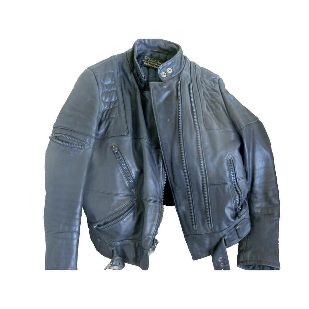 Harley Davidson Women Jacket Leather Biker Motorcycle black Hein Gericke US Smal